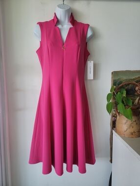 Calvin Klein Sleeveless  A-Line Midi Dress Size 4